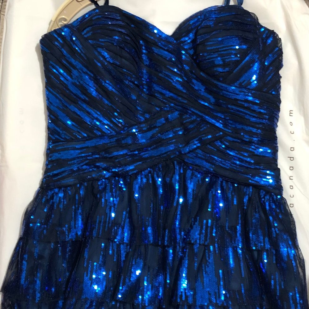 Sparkly Blue Dress With Garment Bag